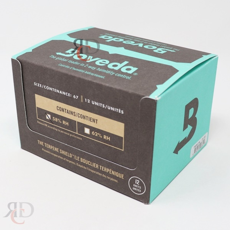 BOVEDA 58% HUMIDITY PACK LARGE 12CT/ DISPLAY