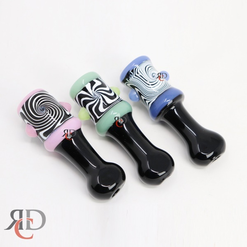 CHILLUM BLACK TUBE ZIG ZAG DELUX CH600 1CT