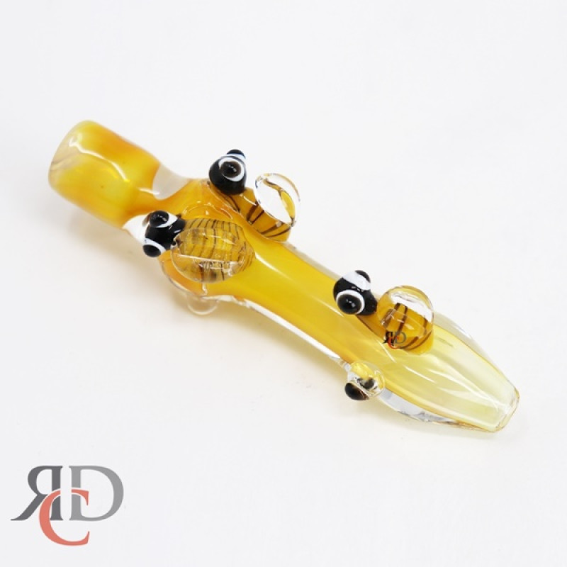 CHILLUM GOLDEN TRIPLE BEE ART CH506 1CT