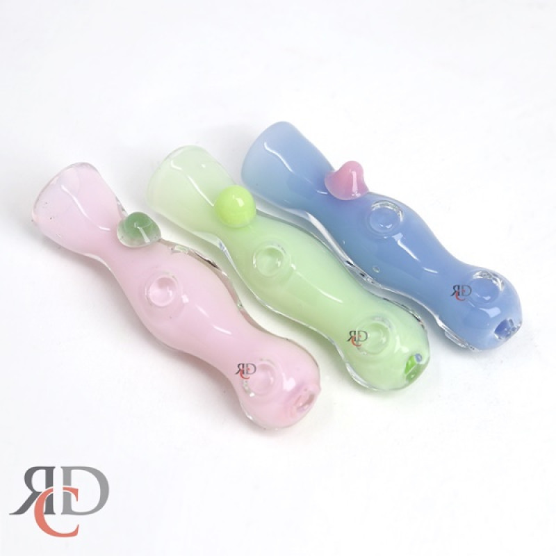 CHILLUM SLIME COLOR TUBE/ 3 BALL DESIGN CH454 1CT