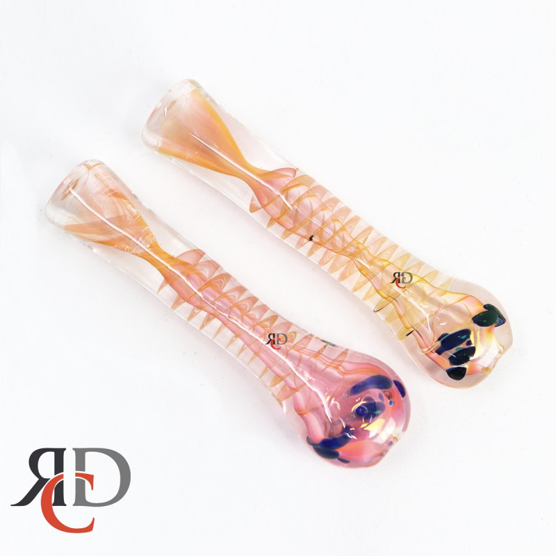 GOLD SWIRAL ATR CHILLUM CH255 1CT