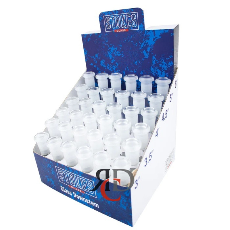 STOKES GLASS DOWN STEM 36CT/ DISPLAY