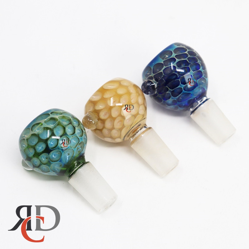 GLASS BOWL COLOR TUBE AND HONEYCOMB ART BMD140-14MM 1CT