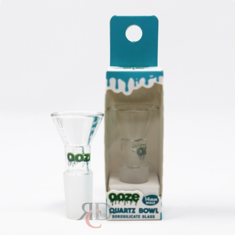OOZE QUARTZ GLASS BOWL - 14MM - MALE (BMD80-14MM) 1CT