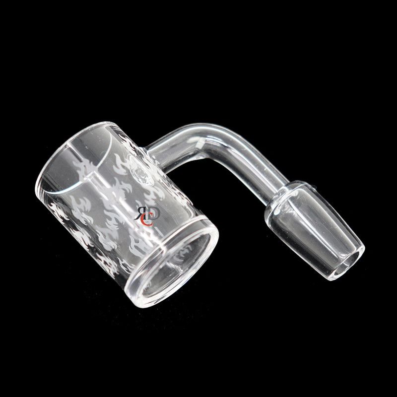 QUARTZ BANGER FIRE POLY 90-DEGREES 14MM - QBP12-90-14MM 1CT