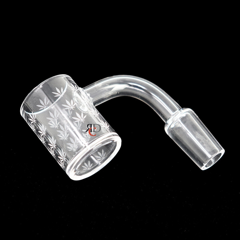 QUARTZ BANGER LEAF POLY 90-DEGREES 14MM - QBP11-90-14MM 1CT