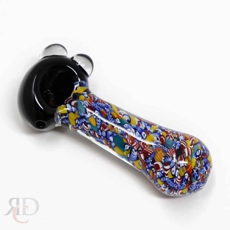 GLASS PIPE BLACK HEAD BRIGHT ART GP8571 1CT