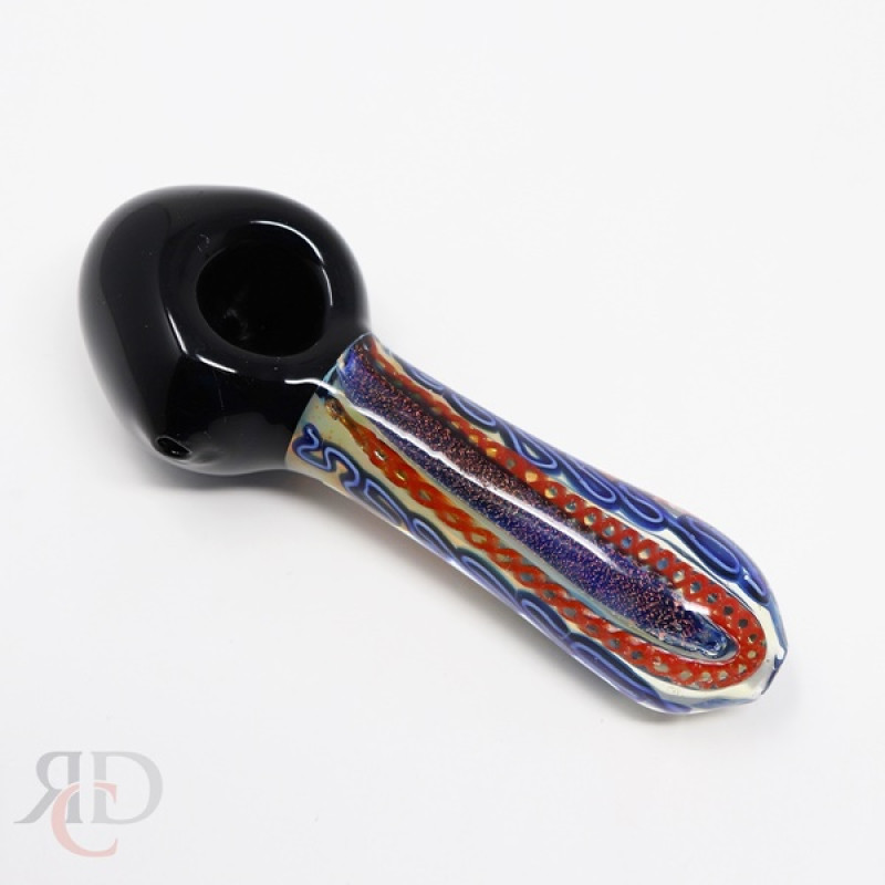 GLASS PIPE BLACK TUBE HEAD DICRO ART GP8577 1CT