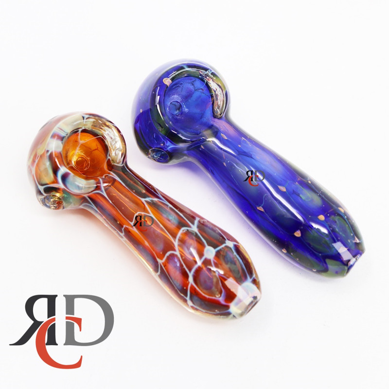 GLASS PIPE BLUE PYTHON ART DOUBLE GLASS GP6617 1CT