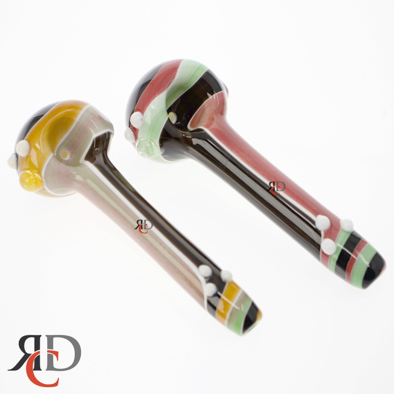 GLASS PIPE COLOR TUBE SKINNY KNOBBY DELUXE GP6104 1CT
