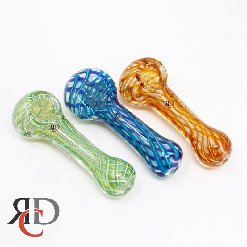 GLASS PIPE COLORED NET ART GP4611 1CT