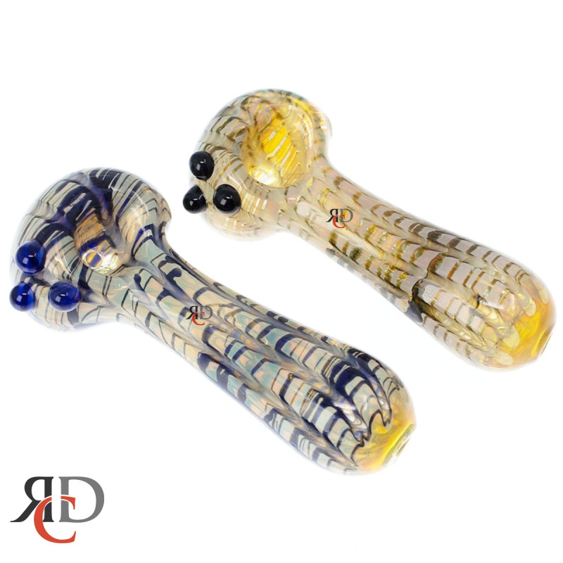 GLASS PIPE FANCY ART KNOBBY PIPE GP380 1CT