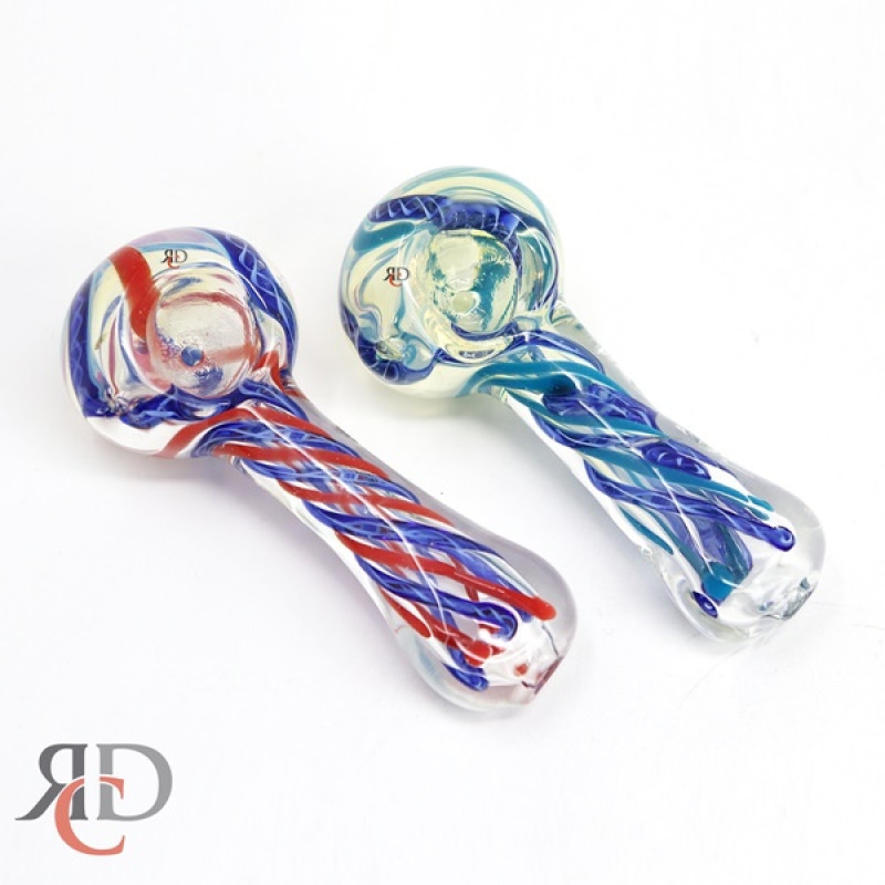 GLASS PIPE FLAT MOUTH MIX COLOR GP3109 1CT