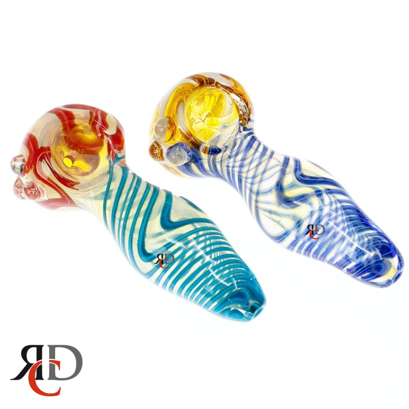 GLASS PIPE FLOWER HEAD KNOBBY GP3614 1CT