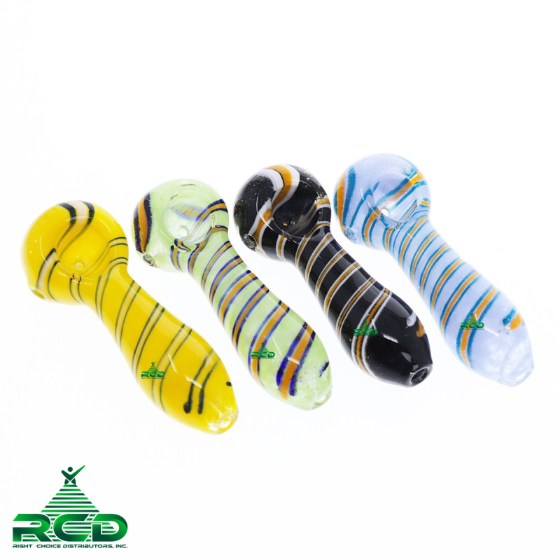 GLASS PIPE FRIT & COLOR LIME SWIRL GP2760 1CT