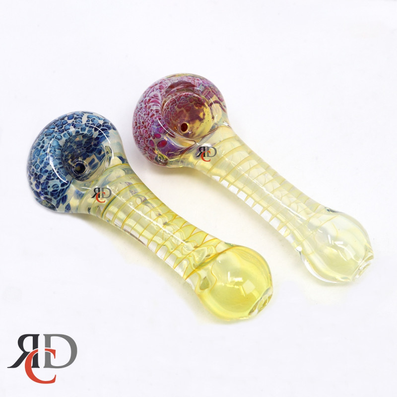 GLASS PIPE FRITED & SWIRAL GP2737 1CT