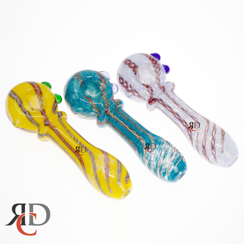 GLASS PIPE FRITED BRIGHT PIPE GP5591 1CT