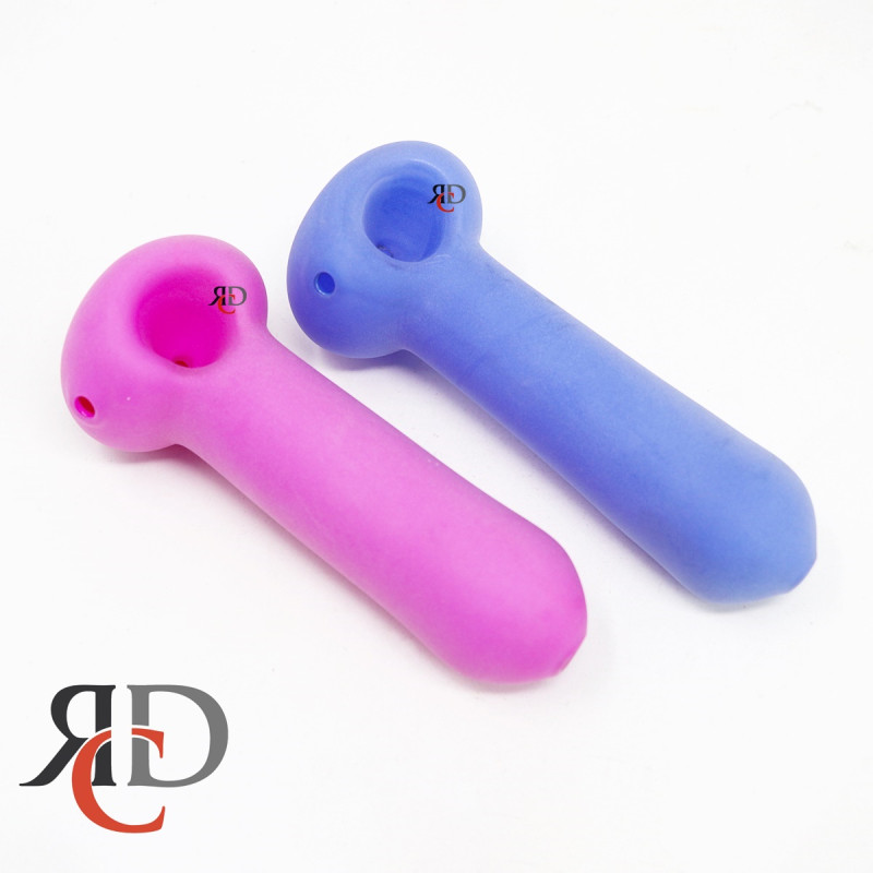 GLASS PIPE FROSTED ASST. COLORS GP4612 1CT