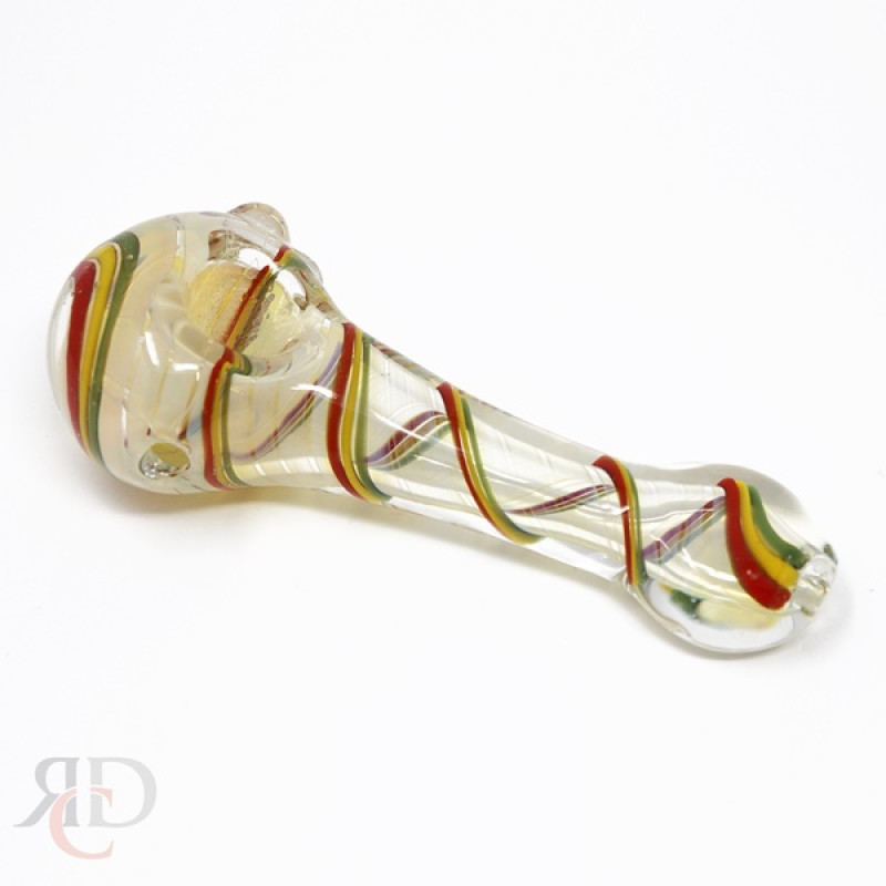 GLASS PIPE FUMED AND RASTA GP5034 1CT