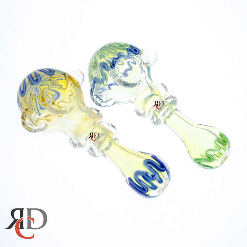 GLASS PIPE FUMED & RIM GP5595 1CT