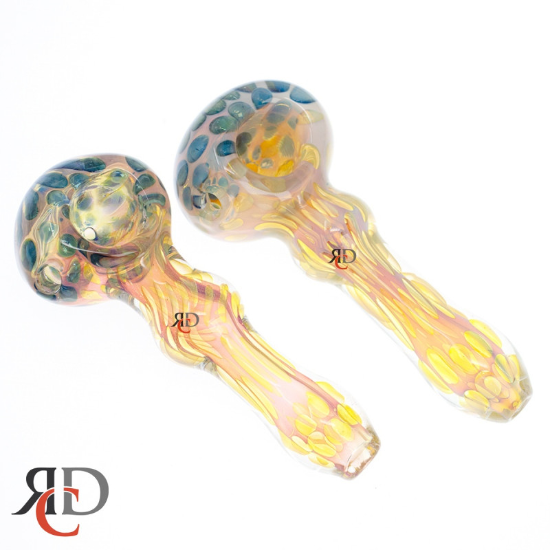 GLASS PIPE GOLD FUMED ART GP6091 1CT