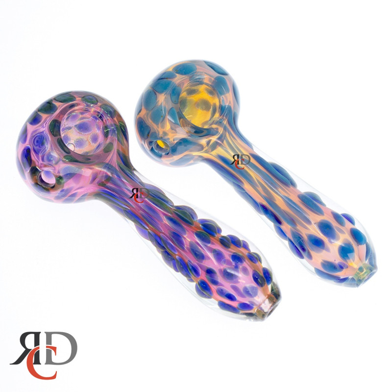 GLASS PIPE GOLD FUMED ART GP6092 1CT