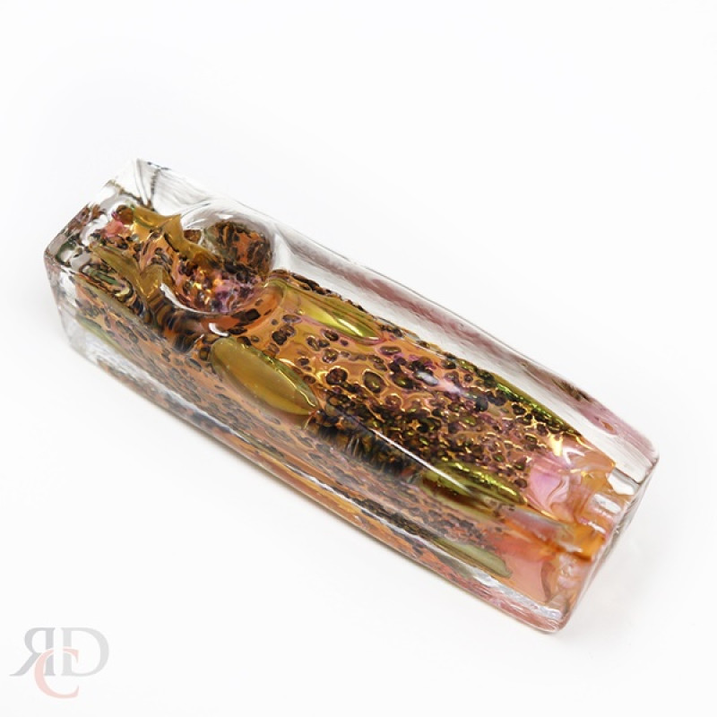 GLASS PIPE GOLD SQUARE HEAVY GP8569 1CT