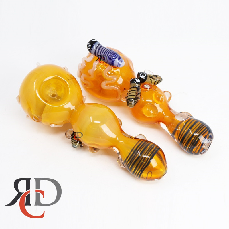 GLASS PIPE GOLDEN BEE ART GP9001 1CT