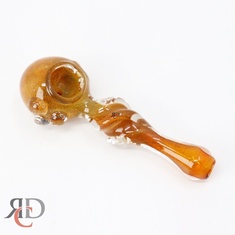 GLASS PIPE GOLDEN GREEN PIPE TWIST BODY GP8068 1CT