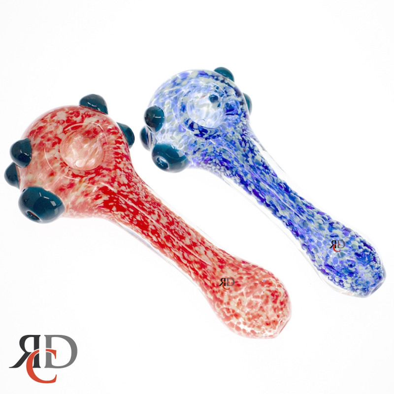 GLASS PIPE MULTI FRIT ART KNOBBY GP6095 1CT