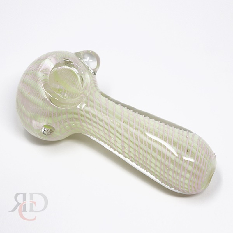 GLASS PIPE NET ART FANCY GLOW IN DARK PIPE HIGH END GP1050 1CT