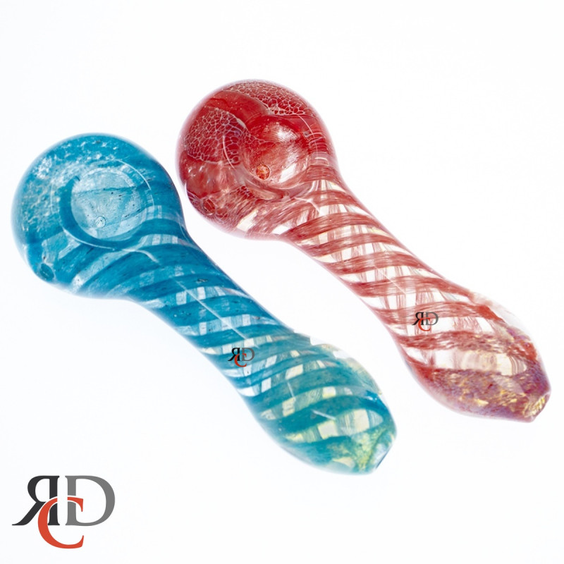 GLASS PIPE R4 ART FLAT MOUTH GP4082 1CT