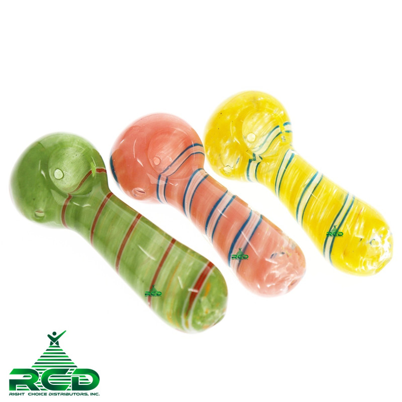 GLASS PIPE RASTA & BRIGHT ART GP3617 1CT