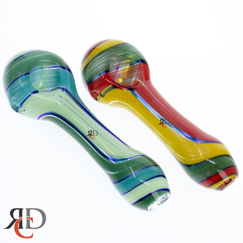 GLASS PIPE RASTA ART GP4624 1CT