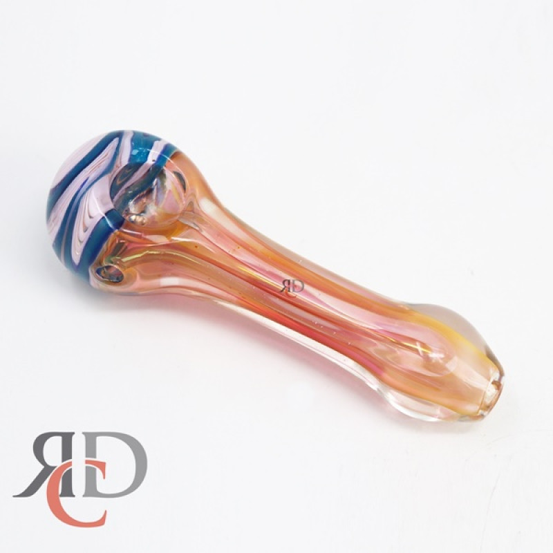 GLASS PIPE REVERSIBLE HEAD GOLDEN GP7580 1CT