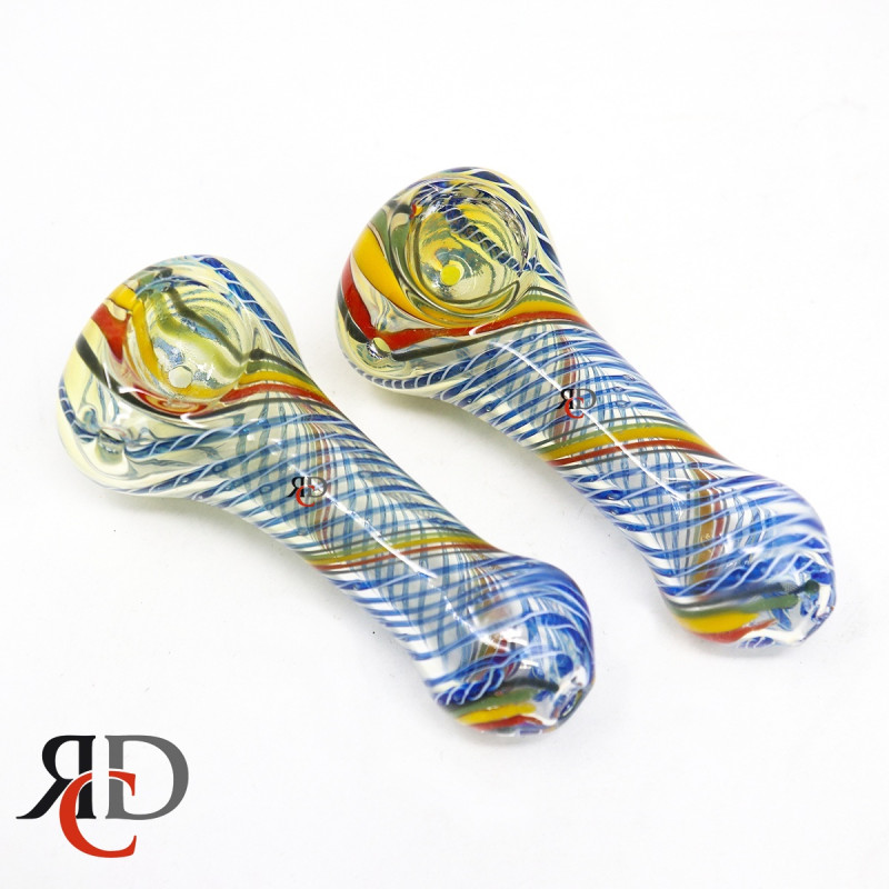 GLASS PIPE SWIRAL GP2714 1CT