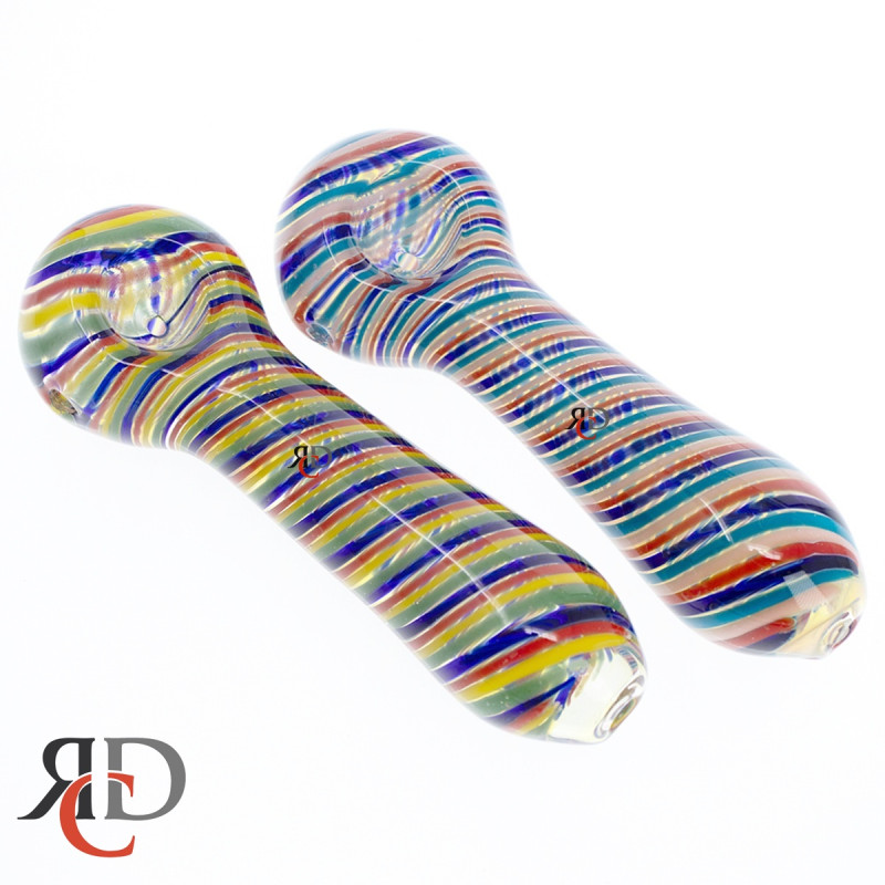 GLASS PIPE SWIRL ART MIX COLOR GP5599 1CT