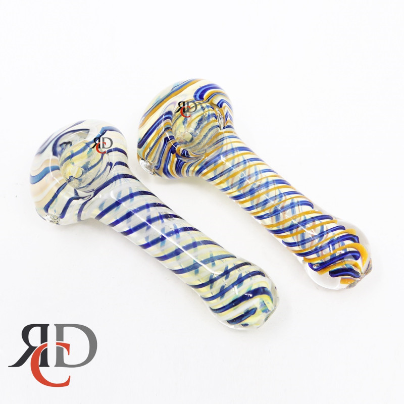 GLASS PIPE SWIRL ART PIPE GP2663 1CT