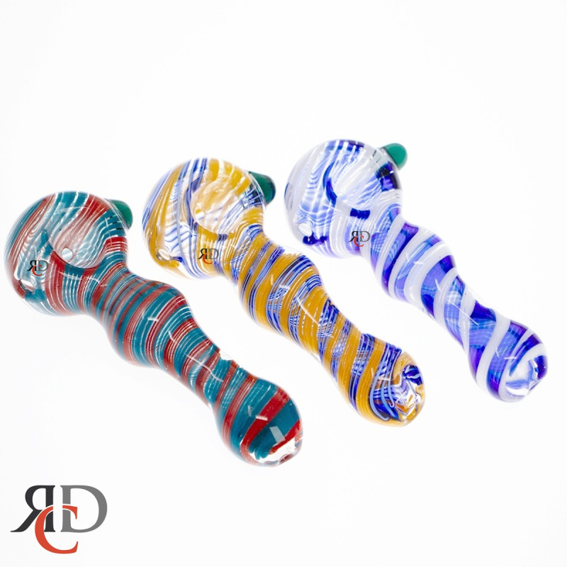 GLASS PIPE SWIRL ART RIM GP5105 1CT
