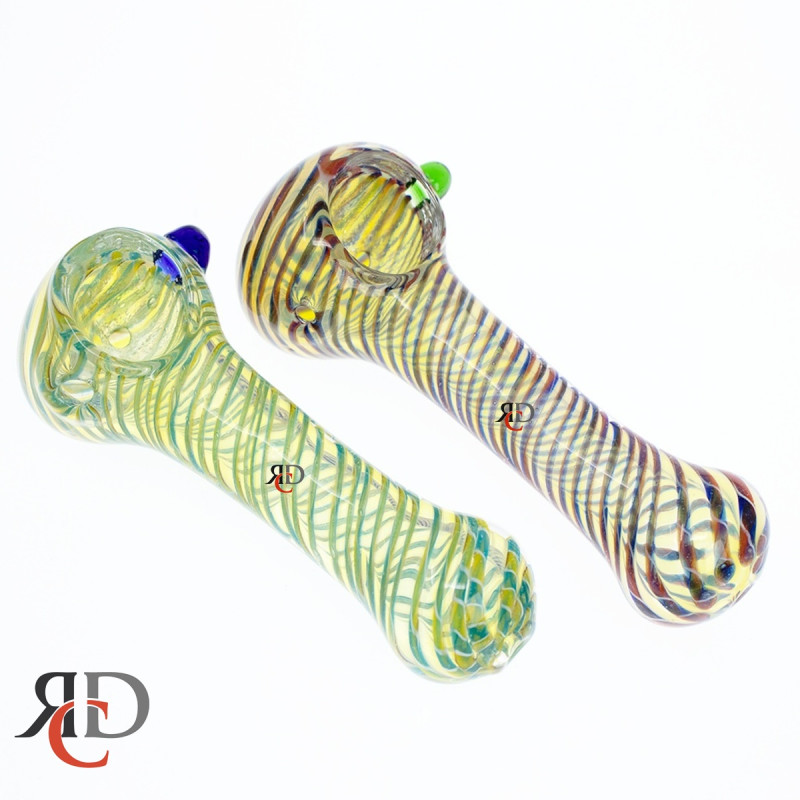 GLASS PIPE SWIRL ART WITH MARBLE GP3610 1CT