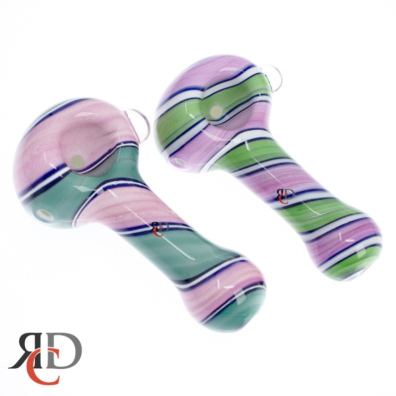 GLASS PIPE SWIRL DELUXE PIPE GP5612 1CT