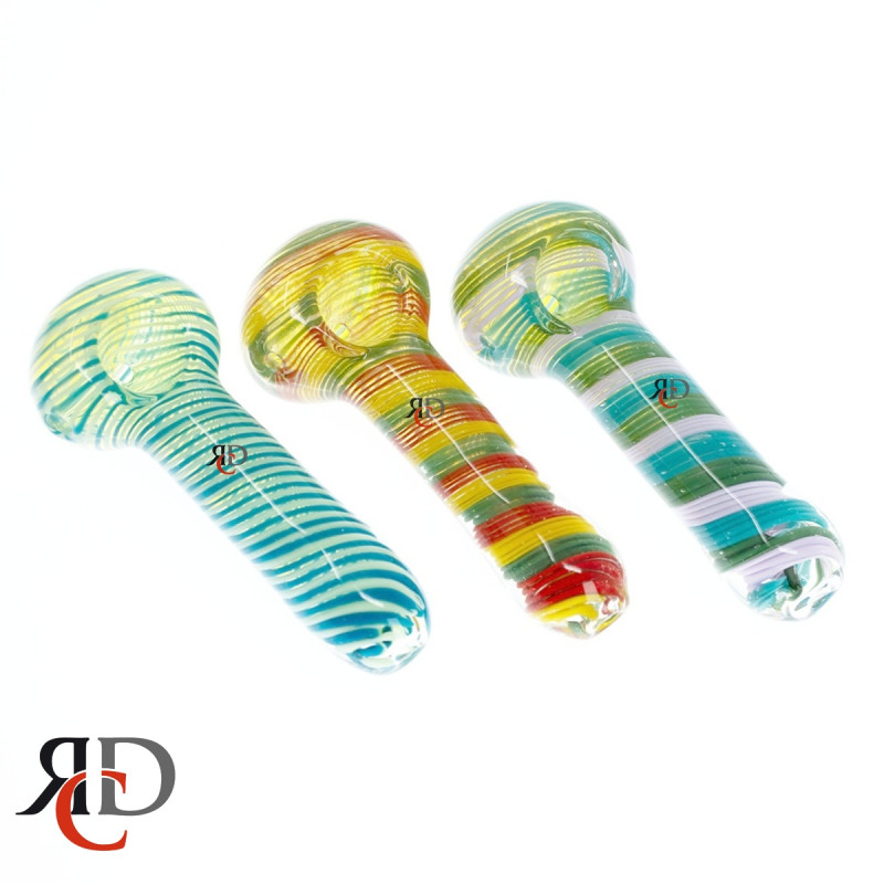 GLASS PIPE SWIRL DESIGN GP3616 1CT