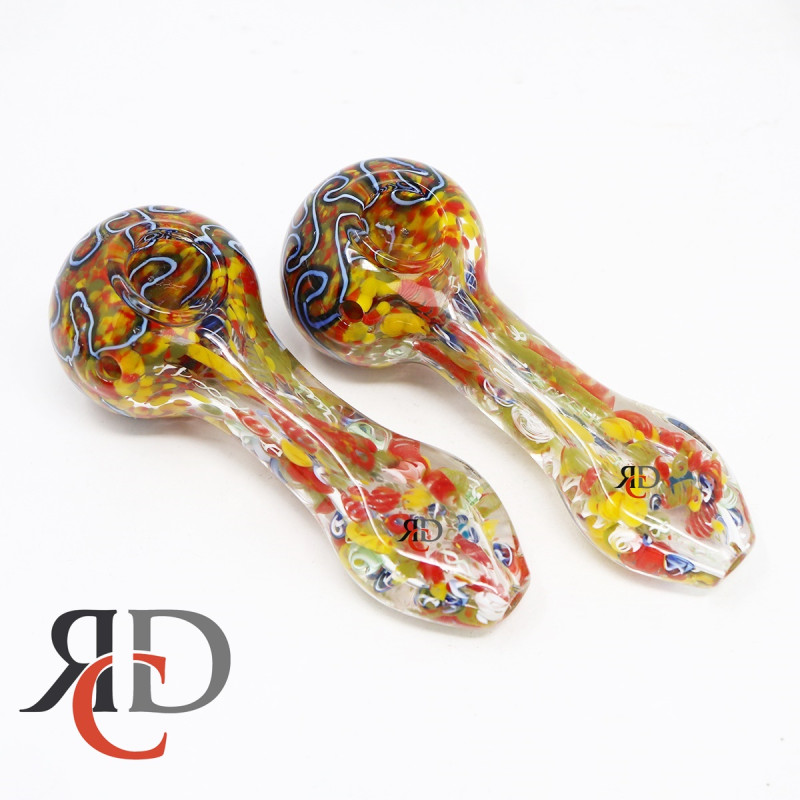 GLASS PIPE TUSTING ART HEAVY PIPE GP764