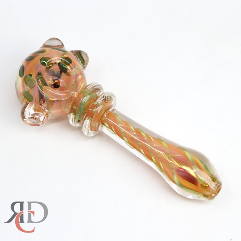 GLASS PIPE US COLOR ART GOLD RIM GP8054 1CT