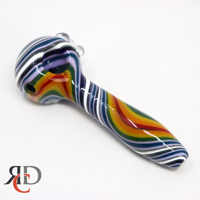 GLASS PIPE WIG WAG ART BRIGHT GP975 1CT