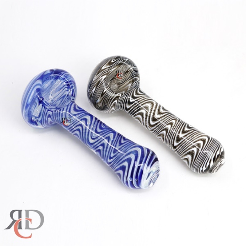 GLASS PIPE ZIG ZAG ART GP6586 1CT
