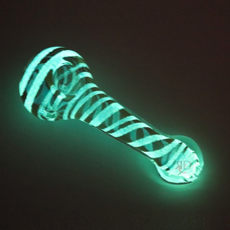 HAND PIPE SWIRL ART FANCY GLOW IN DARK GP908 1CT