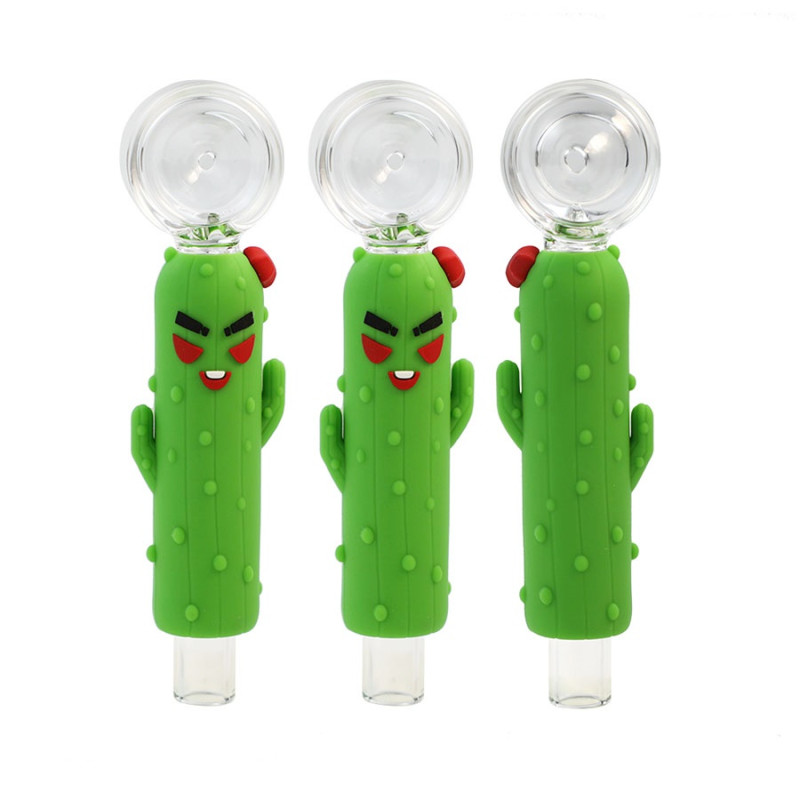 SILICONE HAND PIPE CACTUS SP265 1CT