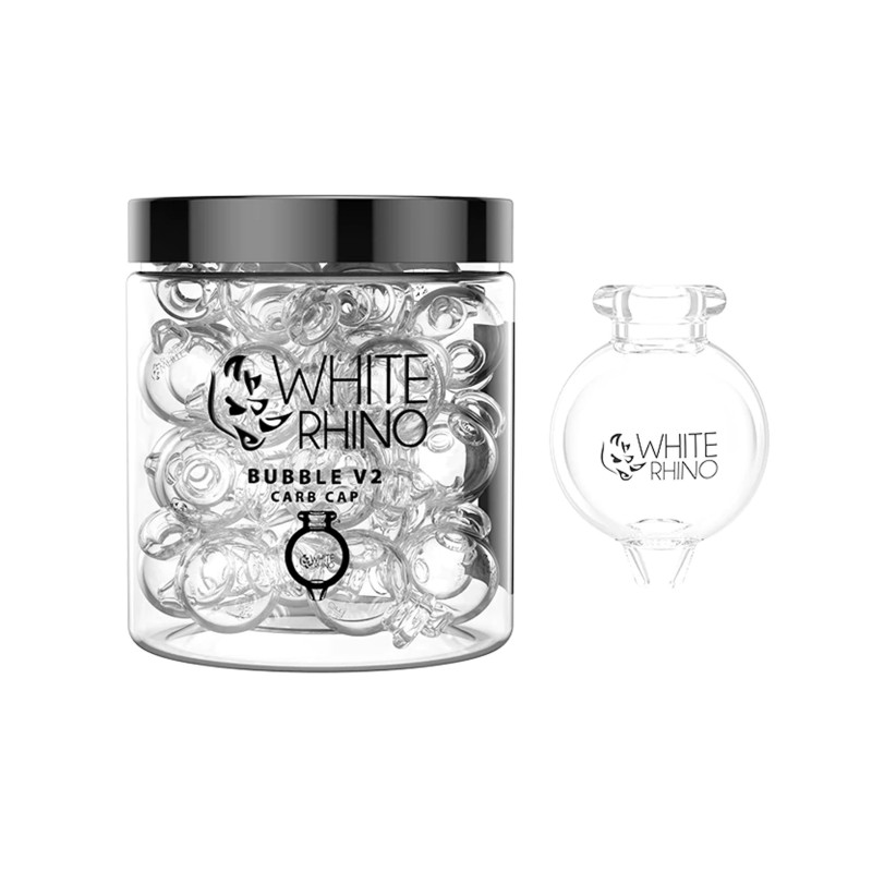 WHITE RHINO BUBBLE V2 CARB CAP - WRCC03 20CT/ PACK