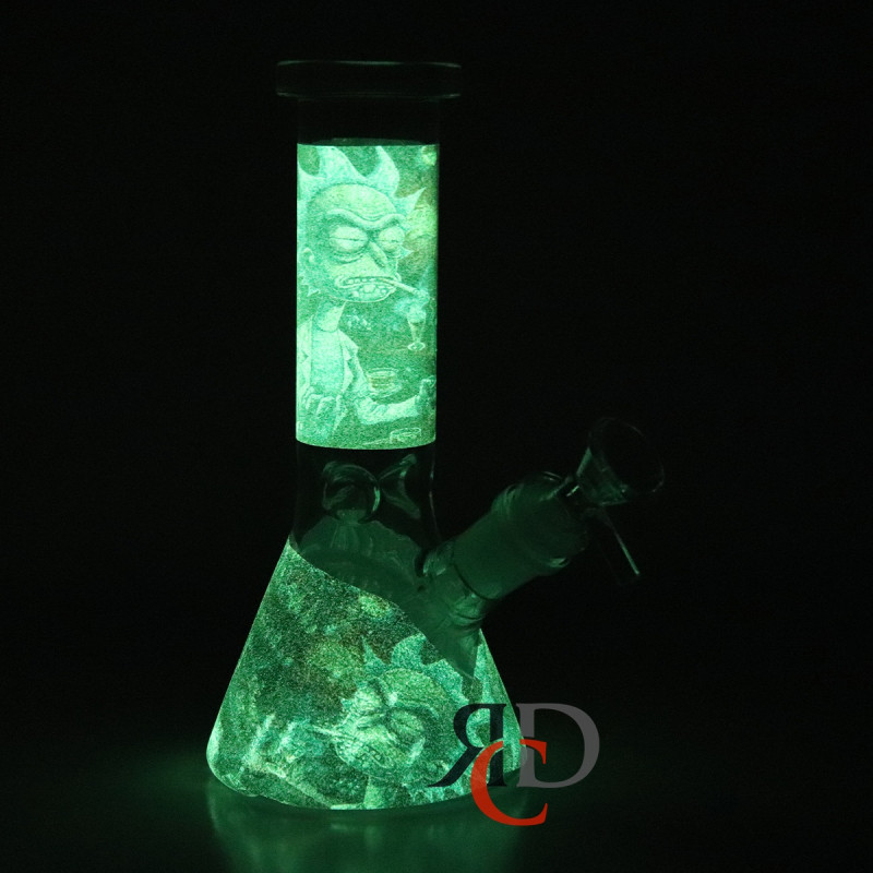 WATER PIPE BEAKER GLOW IN DARK WP10005 1CT